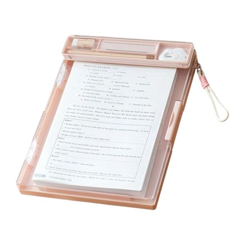 Ergonomic a 4 Clipboard Folder File Document Organizers Files Holder Featuring Pen Slot Card Holder and File Storage Space Owner Folder