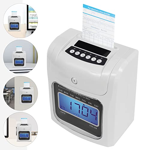 Calculating Time Clock Small Business Punch Time Clock with Time Cards 50 pcs and 1 Security Key