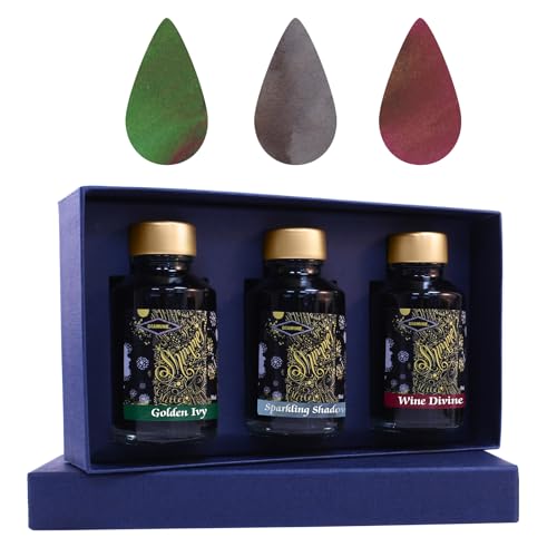 Diamine Ink Set/Collection Bottles 50ml with Sparkly Shimmer/Glitter Ink - Gift for Colleagues, Family & Friends Stationery Lovers! (Winter Collection)