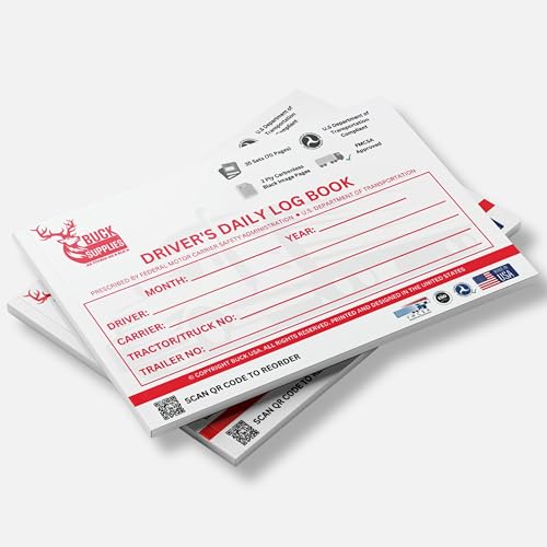 250 Pack Driver Daily Log Books for Truck Drivers with 7 & 8 Day Recap - 35 Sets of Forms Per Log Book, 2-Ply Carbonless, 5.5" x 8.5", DOT Log Book for Truck Drivers, FMCSA Compliant, Easy Tear-Out