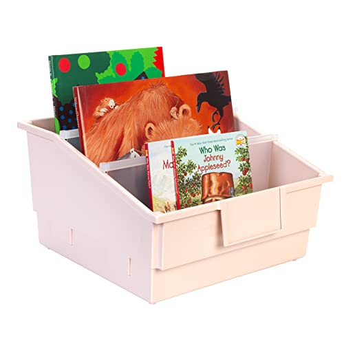Really Good Stuff Picture Book Classroom Library Bins with Dividers, 6-Pack