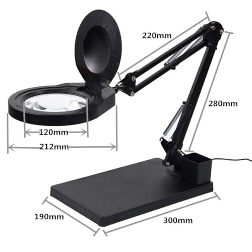QWERAXZG Desktop Magnifier Reading Stand Maintenance Folding Dimming