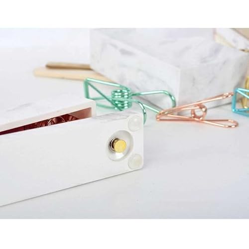 PMFNVXUW Marble Pattern Stapler Desktop Spring Powered for Home Office Binding Supplies
