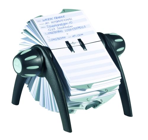 Durable, Rotary Address Card Holder, Includes 500 Card Pockets, Black