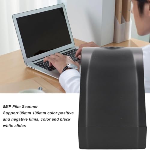 8MP Film Scanner, Fixed Color Negative Scanner, Support Image Preview, Playback and Editing Functions, One-Way Scanning, for Color and Monochrome Slides