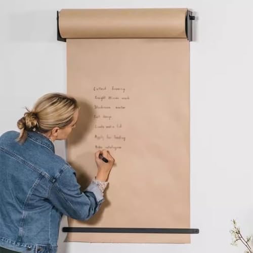 LNNW Kraft Paper Dispenser 37/67/ 97cm Butcher Paper Dispenser, Sturdy Memo Board Wall Art Decor, for Restaurant/Studio/Home Decorative Message Boards for Wall(97cm/38.2inch Wide)