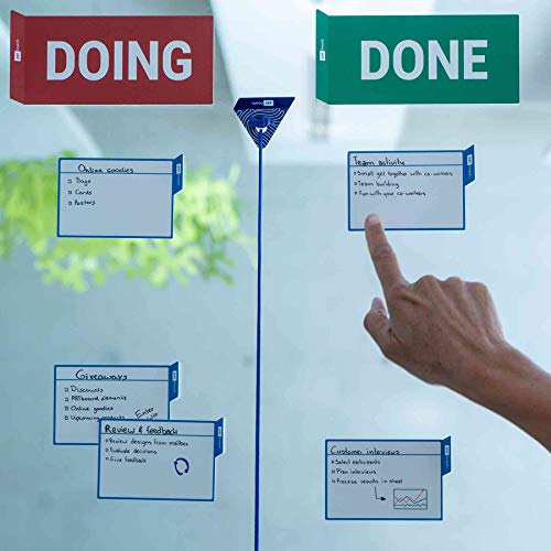 PATboard Scrum Board and Kanban Board - Basic Toolset - with nanocups for Glass - The Perfect Agile Tool – Productivity Tools for Scrum, Kanban and Agile Planning