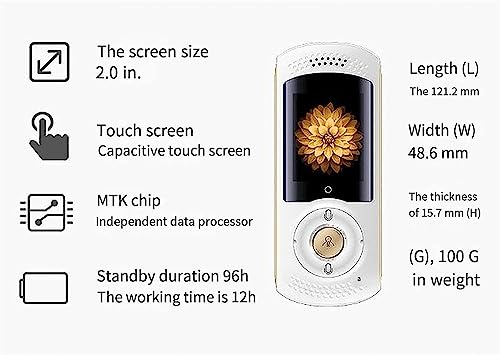 EliteBloom Language Translating Device, Lightweight Portable Scanning Translator, Languages P Translator, Portable Foreign Language Real Time Way Translations,