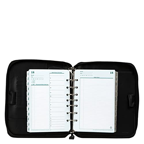 FranklinCovey - Planning System Ring-Bound Binder - Includes Undated Planner | Vinyl - Zipper Binder (Classic, Black)