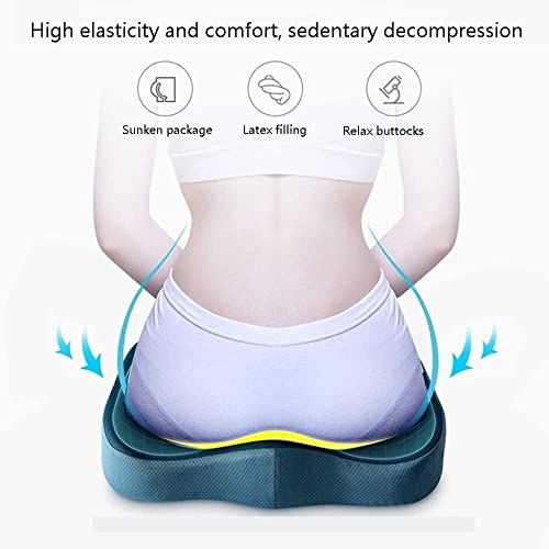 XARONF Latex Seat Cushion for Office Chair, Office Chair Seat Cushion for Desk Chairs, Sciatica Car Seat Cushion