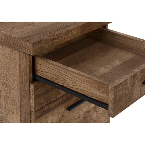Office Room Spacious 3 Drawer File Cabinet with Black Colored Drawer Handles, Home Office File Cabinet with Smooth Drawer Glides, Easy to Assemble