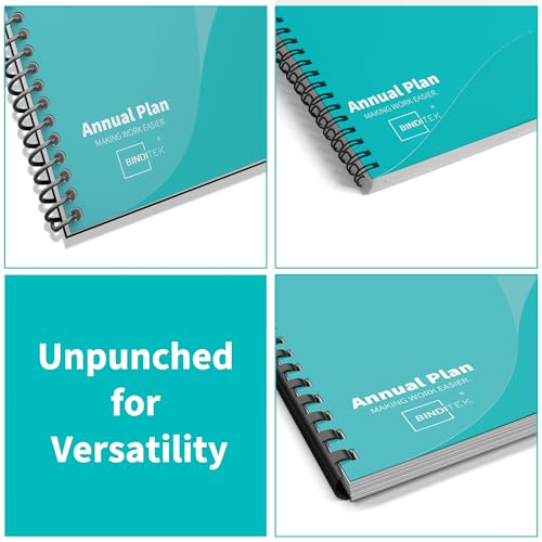 Binditek 200 Pack 7 Mil Clear Presentation Covers for Binding, 8.5 x 11 Inches, Letter Size, Square Corners, Un-Punched, Office Supplies