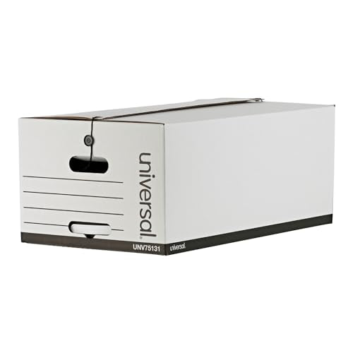 Universal One String/Button Storage Box, Legal, Fiberboard, White, 12/Carton (75131)