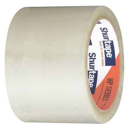 Shurtape HP 500 Heavy Duty Hot Melt Shipping and Packaging Tape, for Hand or Automated Sealing, 72mm x 50 Meters Per Roll, Clear, 6-Roll Pack (207775)