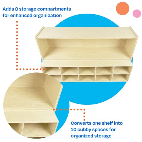 ABC Company Cubby Inserts, Natural Wood Tone, 10 Cubby Inserts