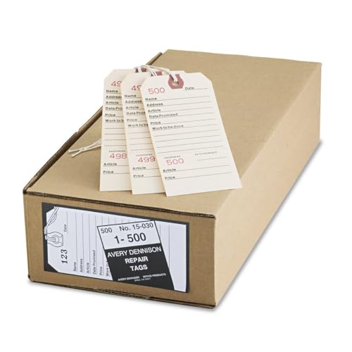 Avery® 15030 Repair Tags, 5 1/4 x 2 5/8, Manila (Box of 500)
