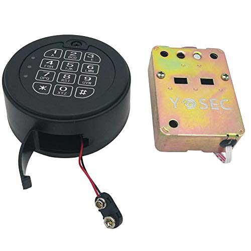 Yosec Electronic Gun Safe Lock with Digital keypad for Safe Box with time delay function0-59 Minutes,1 Master Code and 5 User Code can be Set Dual Control Model