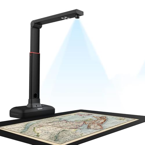 A2/A3 Large Format Book & Document Scanner, 26MP High Resolution Overhead Scanner, with Auto-Flatten & OCR, Non-Destructive Scanning for Maps, Newspapers