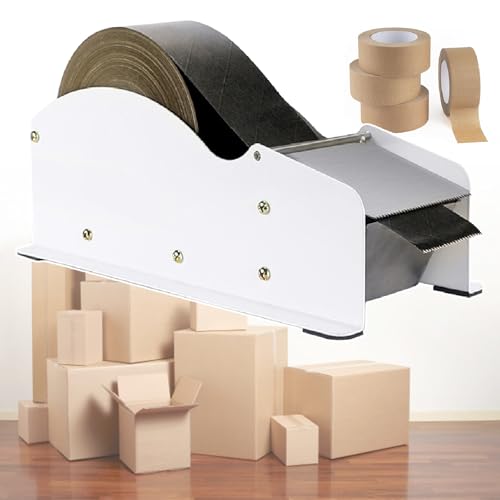 Manual Kraft Gum Tape Dispenser, Width Adjustable 0.98-3.54", Light Weight & Portable Packing Tape Dispenser Set