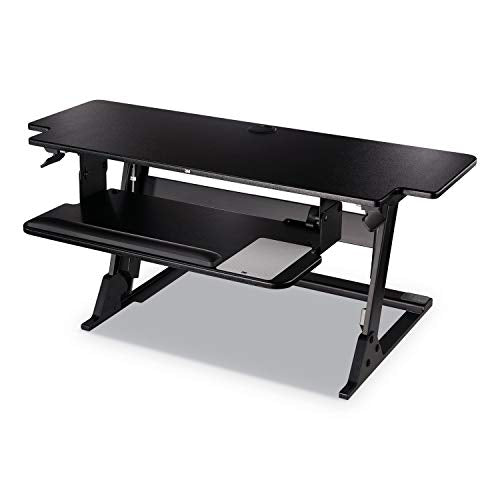 3M Precision Standing Desk, 42" X 23.2" X 6.2" to 20", Black