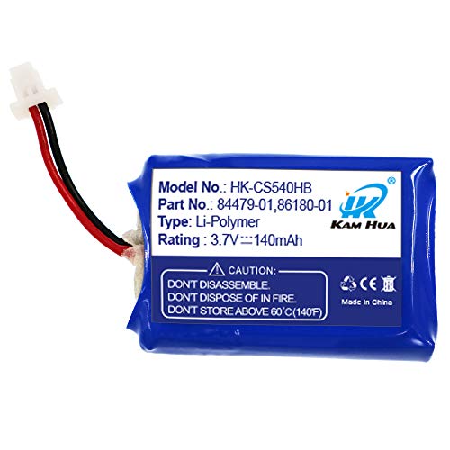 KH KAM HUA CS540, C054 Replacement Battery, KAMHUA 84479-01, 86180-01 Replacement Battery for Plantronics CS540, C054 Headset (Pack of 6)