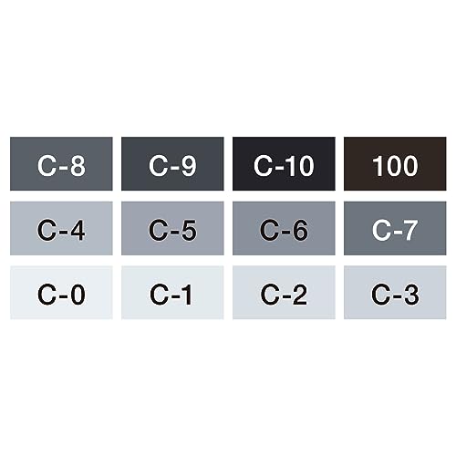 Copic Classic, Alcohol-based Markers, 12pc Set, Cool Gray (New ver.)