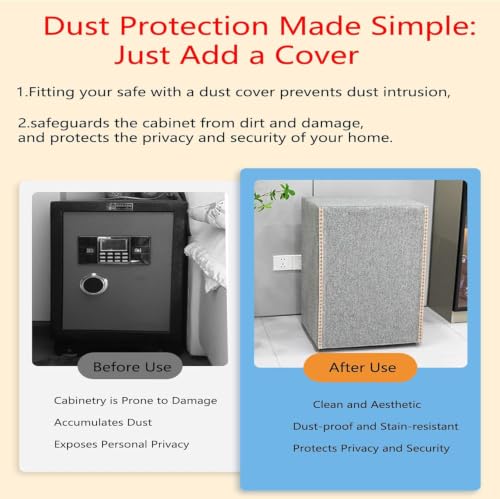 Dustproof Safe Box Dust Cover with Zipper Pull and Front Opening, Gun Safe Full Cover, Hidden Gun Cabinet Cover for Washing Machine/Stereo Equipment/St(Size:55.12" H x 22.64"W x 22.04"D,Color:style1)