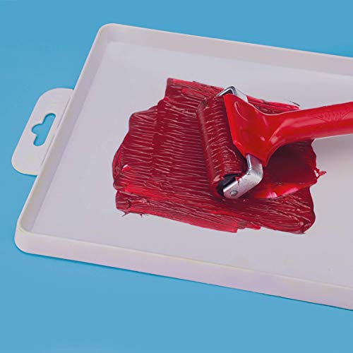 ESSDEE Ink Roller 5.90 Inch - Heavy Duty EPDM 70 Shore Hard Rubber Surface Brayer - Aluminium Core - Block Printing, Scrapbooking, Laminating Industrial Processes
