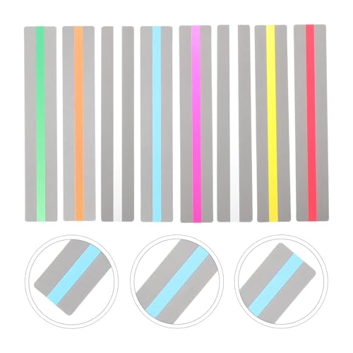 Reading Tracker 40pcs Colored Reading Bookmark Strips Highlight Tracking Rulers Guided Bookmarks for Dyslexia Aid Page Marker Household School
