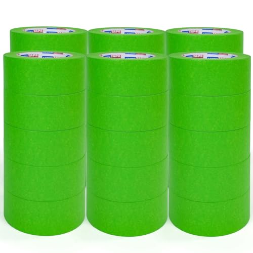 ADHES Green Masking Tape 1.88 Inch x 55 Yards – 30 Rolls, UV Resistant