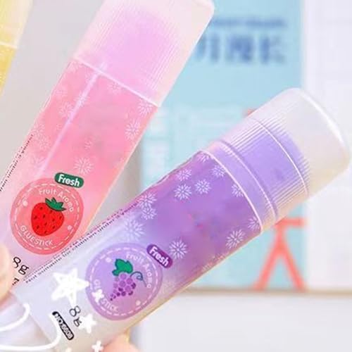 Art Grade Glues 30pc Sticks Fruity Scented NonCrack Formulas Safe Adhesive for Students Homework Projects 8g Glues Stick