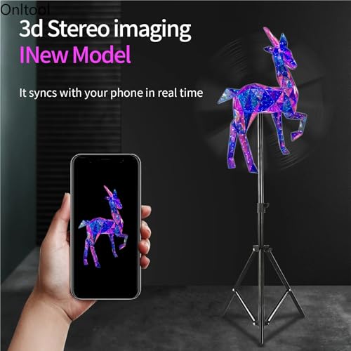 3D Fan Hologram Projector WiFi Remote Control 42-62cm Commercial Advertise Display Transmit Picture Video(T40 Standard)