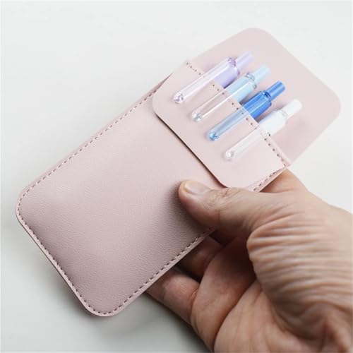 bogniga pocket protector 8pcs Portable Pocket Pen Holder Organizer Pencil Case Soft Imitation Leather For Office School Stationery Supplies(Red)