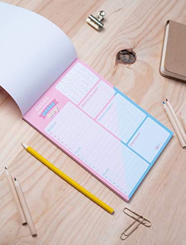 Official Carouge Spanish Weekly Planner A5 - Desk Calendar - Family Calendar - 54 Tear Off Pages - Desk Planner - Desk Planner 2022 - Spanish Gifts