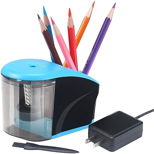 ZSRUIKJN Single Hole Spiral Electric Pencil Sharpener Automatic Student Study Stationery