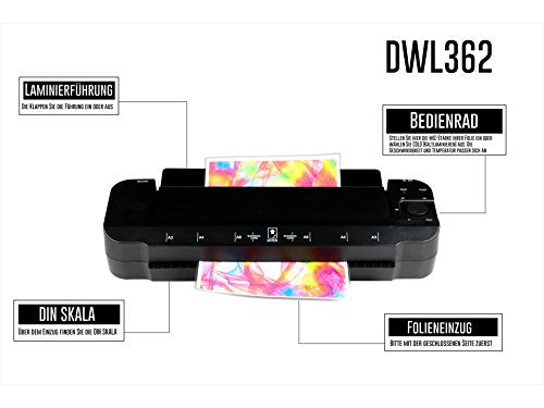 LMG Premium Laminator for documents up to A3, fast laminator with extremely short warm-up time of 1-2 minutes, fast and modern up to 2 x 150 MIC, also cold lamination