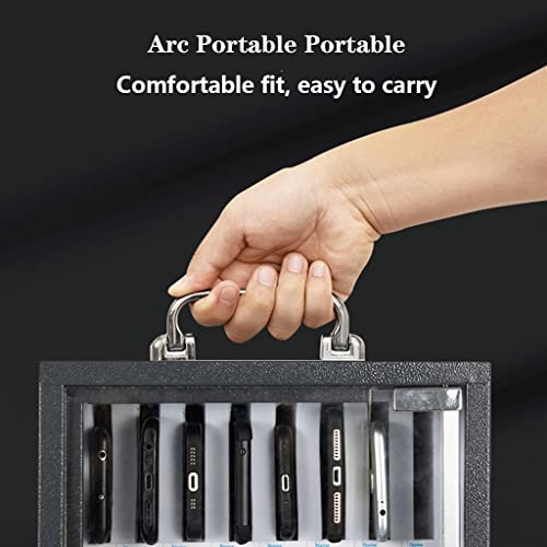 12/24/36 Slots Pocket Chart Cell Phones Storage Cabinet Wall-Mounted with A Locked Can Be Carried by Hand for Office Classroom Factory (Color : Black, Size : 36)