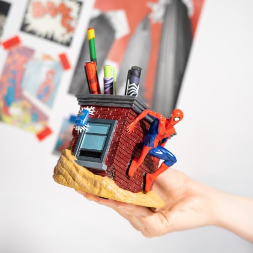 Marvel SpiderMan Pen Holder & Stationery Set - Gifts, Merchandise, Figure