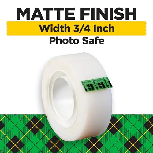 Scotch Magic Tape, Invisible, 12 Rolls
