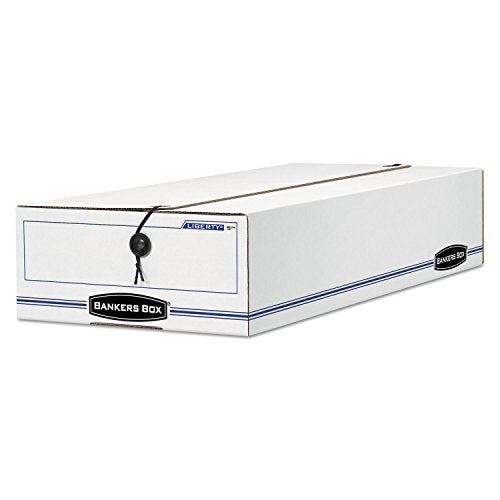 Bankers Boxamp;reg; Liberty Check/Deposit Slip Storage Box, 9 x 23 x 4, WE/BE, 12/Carton