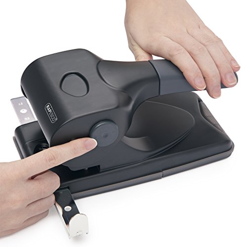 Rapesco 1015 Heavy Duty Metal 2-Hole Punch ALU 65, 65 Sheet Capacity