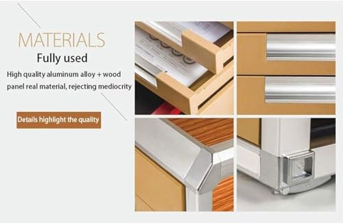 noxozoqm File Cabinets Flat 5th Floor Innovation Charming Design Wood Grain, Silver Office File Manager Locker Desktop(A)