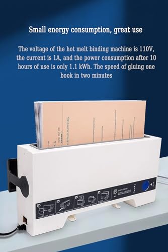 Professional Hot melt Binding Machine, Small Booklet Maker for Office & Home Use, DIY Document Binder with 110V Adapter (Pink)