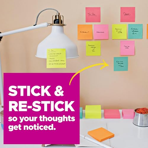 3M Post-It SS Pop-Up Notes, 3 x 3, Marrakesh Colors, 10 Pads/Pack (R33010SSAN)