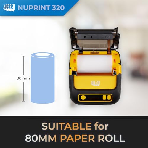 Adesso NuPrint 320B 3" 80mm Portable Bluetooth Thermal Printer
