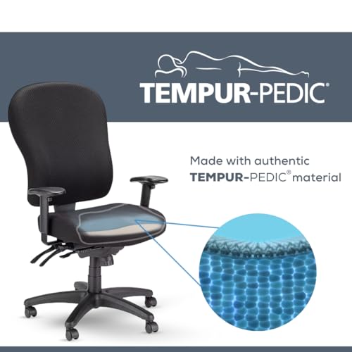 Tempur-Pedic TP4000C Ergonomic Fabric Swivel Task Chair with Tempur Material, Cooling Gel Layer, Grey