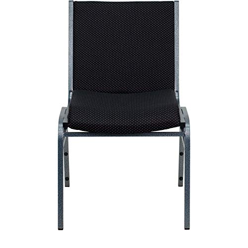 Flash Furniture 4 Pack HERCULES Series Heavy Duty Black Dot Fabric Stack Chair