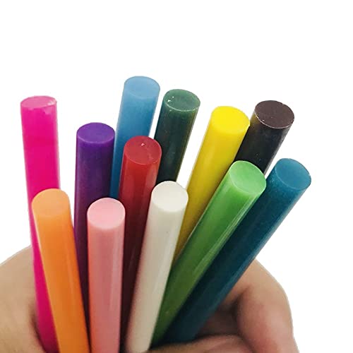 ZTBH Hot Melt Glue Sticks Mix Colorful 7x100MM Hot Melt Glue Sticks, for Electric Glue Gun Craft Hand Repair Accessories Melt Glue Stick