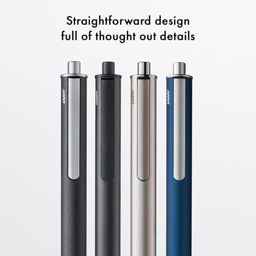 Lamy swift anthracite - modest rollerball pen with a smooth writing experience - robust metal casing & line width B M 66 rollerball refill in blue