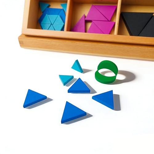 Premium 100pc Montessori Basic Wooden Grammar Symbols with Box, Flat Grammar Symbols 9.8in 3.3lbs, Complete Wooden Parts of Speech Set for Sentence Analysis, Language Materials Teacher Aid for Kids 6+